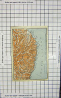 Original Old Antique Print Map Italy San Remo Menton Porto Maurizio