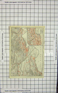 Original Old Antique Print Map Italy Street Plan Locarno Muralto Gordola