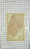Original Old Antique Print *105 Map Italy Street Plan Cremona Piazza D'Armi