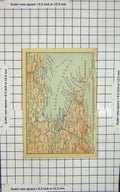 Original Old Antique Print Map Italy Spezia Isola Palmaria Lerici Golfo