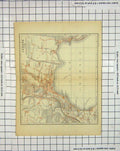 Original Old Antique Print Map Italy Street Plan Lugano Cassarate Ceresio 20th