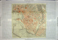 Original Old Antique Print Map Italy Street Plan Genova Porto Nuovo Borgo 20th