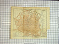 Original Old Antique Print *3665 Map Italy Street Plan Bologna Giard Margherita