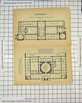Original Old Antique Print Map Germany Plan New Museum Picture Gallery