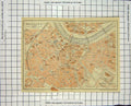 Original Old Antique Print *125 Map Germany Street Plan Dresden River Elbe