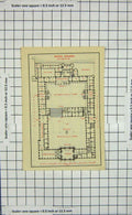 Original Old Antique Print Map Germany Plan Royal Palace Chapel Garden