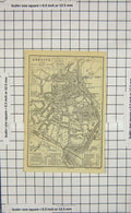 Original Old Antique Print Map Germany Street Plan Gorlitz Neisse River