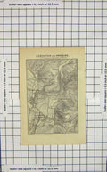 Original Old Antique Print Map Germany Liebenstein Umgebung Altenstein
