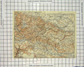 Original Old Antique Print Map Germany Nordhausen Halberstadt Clausthal 19th