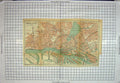 Original Old Antique Print Map Germany Street Plan Hamburg Altona