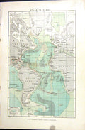 Old Print Chambers Map C1906 Atlantic Ocean America Africa Baffin Canada 20th