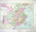 Antique Print Chambers Map C1906 China Formosa Taiwan Yellow Sea Tong-King