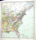 Old Print Chambers Map C1906 United States America Florida Ohio Tenessee 20th