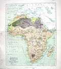 Old Chambers Physical Map C1906 Africa Madagascar Seychelle Mauritius 20th