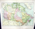 Old Print Chambers Map C1906 Canada Hudson Bay Newfoundland Nova Scotia 20th