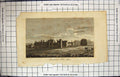 Original Old Antique Print Engraving Architecture Penshurst Place Kent England
