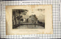 Old Engraving 1829 Ruins Court Street Chapel Holy Maid Kent Shepherd 19th