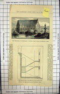 Antique Old Print 1883 Disaster Sunderland Theatre Victoria Hall Staircase 19th