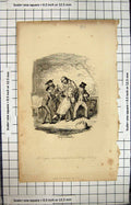 Original Old Antique Print Engraving 1838 Scene Fagin Pupil Recovering Nancy