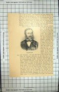 Original Old Antique Print Portrait Heinrich Barth War Medals