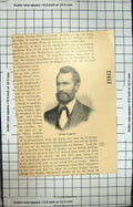 Original Old Antique Print Portrait Ludwig Leichhardt