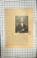 Original Old Antique Print Portrait James Clark Rob Navy