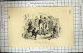 Original Old Antique Print Forged Cheque Street Scene Chimney Sweep