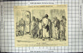 Original Old Antique Print 1870 Policeman Tyranny Police Station Poor People