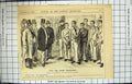Antique Old Print Policeman County Prison Poor Prisoners Justices Inspection