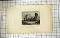 Old Antique Print 1817 Ancient Church Roman Pharos Dover Castle Engraving 19th
