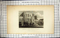 Antique Old Print 1816 Eastern Transept Rochester Cathedral Storer Engraving