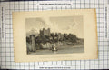 Old Engraving Rochester Castle River Boats James Westall Architecture 20th