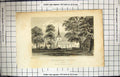 Old Exterior Chiselhurst Church Kent England Engraving Adlard Shepher