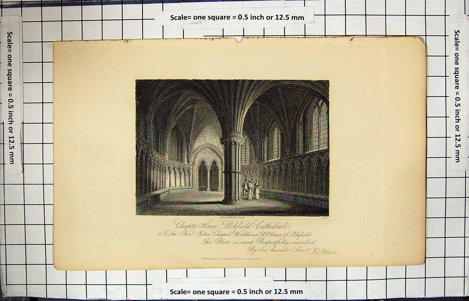 Old Chapter House Lichfield Cathedral John Chapel Woodhouse Engraving