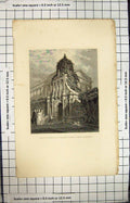 Original Old Antique Print Engraving Gate Honour Senate House Caius College