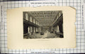 Old Antique Print Engraving Interior Senate House Sculpture Architecture