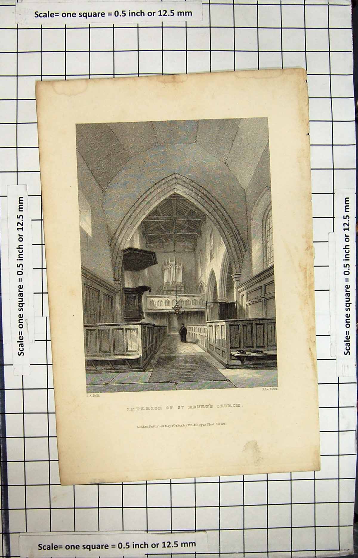 Original Old Antique Print 1817 View Westgate Bay Thanet Shepherd Engraving