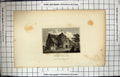 Antique Old Print Engraving 1817 Westcliff Church Kent England Architecture