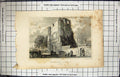 Old Print Adlard Shepherd Engraving 1829 Ruins Malling Abbey Kent England 19th