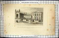 Old Print King'S College Chapel University Library Senate House Engraving