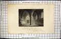 Old Print Engraving Interior Chapter House Lichfield Cathedral Woodhouse