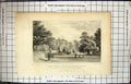 Old Engraving East Combe Charlton Kent Albina Countess Buckinghamshir