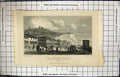 Antique Print Engraving 1829 Marine Parade Julius Caesars Tower Dover Kent 19th