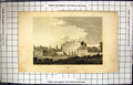 Old Antique Print Engraving Exterior Chevening Kent England Architecture