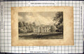 Old Exterior Eastwell Park Kent England Lord Winchelsea Engraving Rog