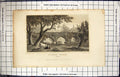 Old Engraving 1826 Eltham Bridge Kent England Cattle Adlard Gastineau 19th
