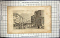 Old Print Engraving Street Scene Dartford Kent Market Day Adlard Shepherd