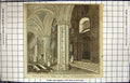 Original Old Antique Print View Part Body Ailes St. Alban'S Church Engraving