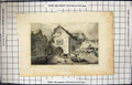 Old Print Exterior Allington Castle Tunbridge Kent Burford Engraving 1828 19th