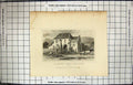 Old Print Engraving St. Martin'S Priory Dover Kent Architecture Dugdales